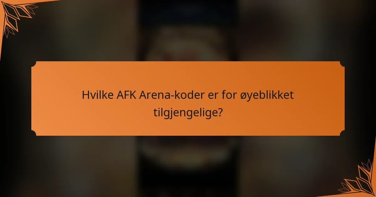 Hvilke AFK Arena-koder er for øyeblikket tilgjengelige?